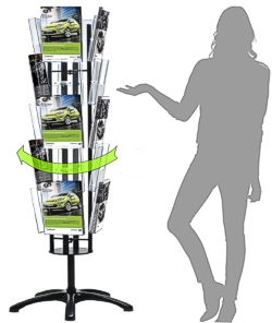 Rotating leaflet display stand